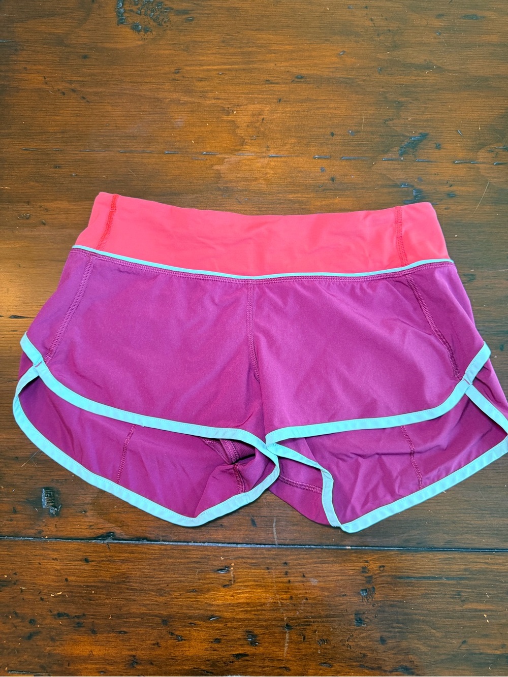 Lululemon Pink Colorblock Running Athletic Shorts Size 4